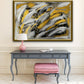 Abstract gold leaf artwork | Turning around for good | 46x31 inches | Nenyasha Cherish Arts