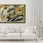 Abstract gold leaf artwork | Turning around for good | 46x31 inches | Nenyasha Cherish Arts