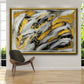 Abstract gold leaf artwork | Turning around for good | 46x31 inches | Nenyasha Cherish Arts
