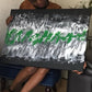 Green Wall art Abstract | Drifted | 30x22" | Nenyasha Cherish Arts