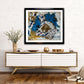 Blue acrylic canvas painting |Modern home decor | 13 x 11 inches | Nenyasha Cherish Arts