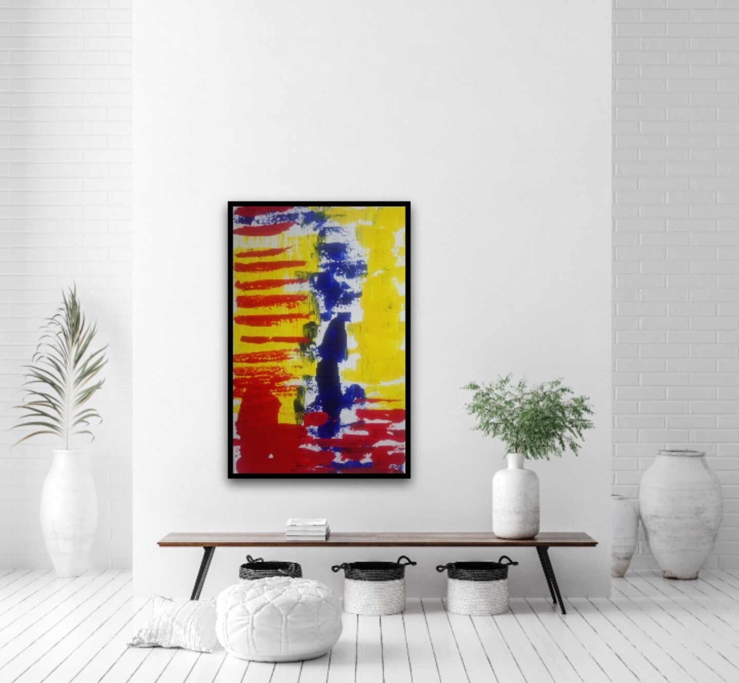 Red and yellow wall art Abstract Red Painting | 8 x 12 | Nenyasha Cherish Arts