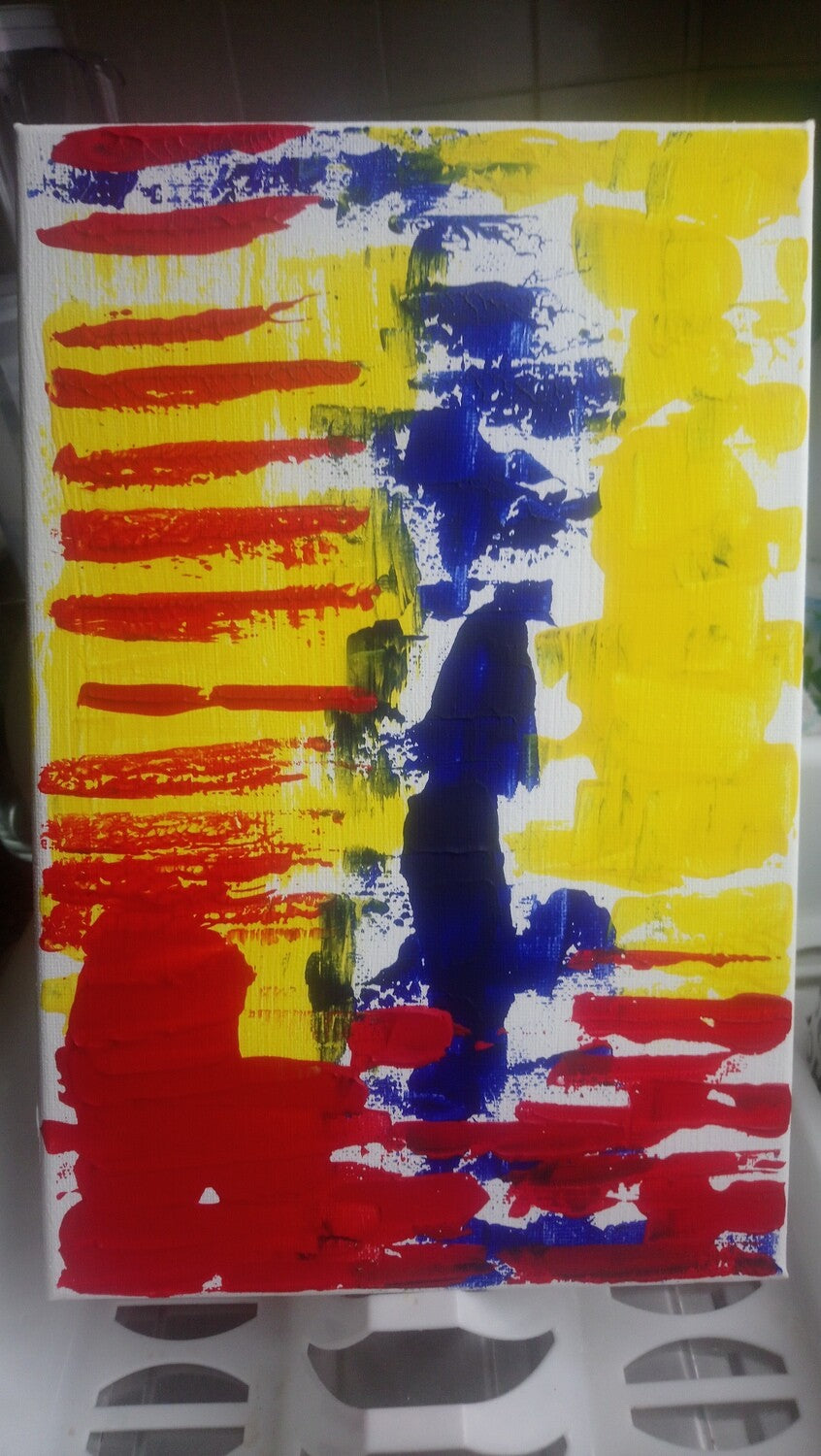 Red and yellow wall art Abstract Red Painting | 8 x 12 | Nenyasha Cherish Arts