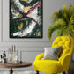 Green abstract mixed media artwork | 16 x 20" | Nenyasha Cherish Arts