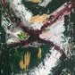 Green abstract mixed media artwork | 16 x 20" | Nenyasha Cherish Arts