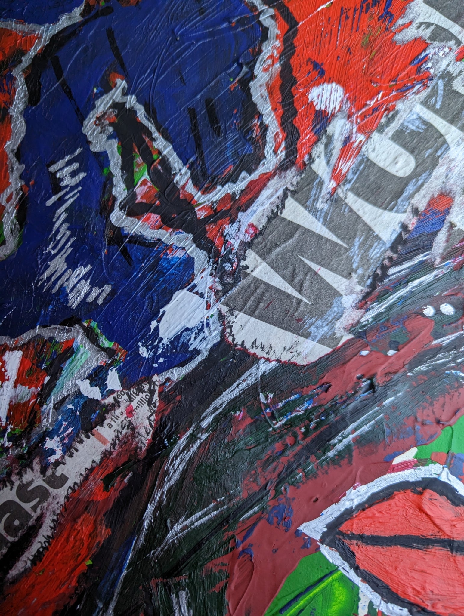Framed mixed media artwork | Red mixed media art | 20 x16 inches | Nenyasha Cherish Arts