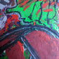 Framed mixed media artwork | Red mixed media art | 20 x16 inches | Nenyasha Cherish Arts