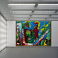 Large Abstract painting/ Warm pop colours / Colourful Pop Art painting / Colourful Abstract painting / Blue, Green, Red, and Yellow, 40 x56 inches | Nenyasha Cherish Arts