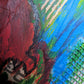 Large Abstract painting/ Warm pop colours / Colourful Pop Art painting / Colourful Abstract painting / Blue, Green, Red, and Yellow, 40 x56 inches | Nenyasha Cherish Arts