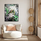 Green Abstract wall art on canvas | Contemporary minimal art | 16x20" | Nenyasha Cherish Arts