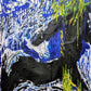 |Vibrant Mixed Media Collage Painting" "Colorful Acrylic Art Print Decor" "Unique Handmade Mixed Media -43 x 47 inches | Nenyasha Cherish Arts