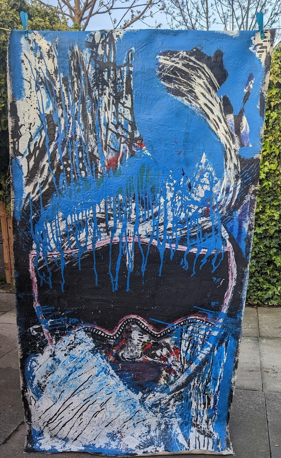 Mixed media abstract painting | 71x37 inches | Nenyasha Cherish Arts