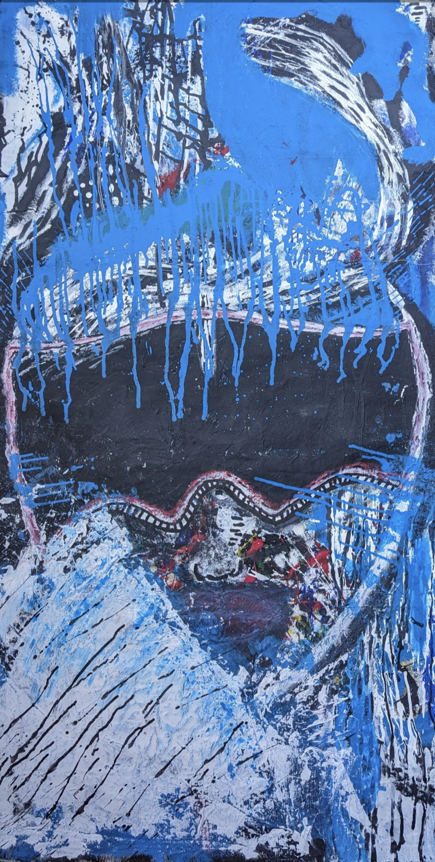 Mixed media abstract painting | 71x37 inches | Nenyasha Cherish Arts