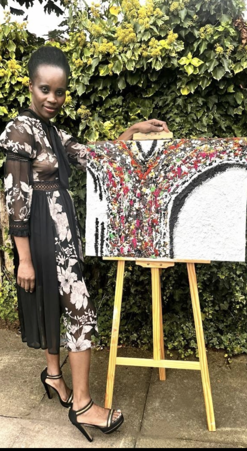 Large mixed media canvas art | white textured art | 30 x 22 inches | Nenyasha Cherish Arts