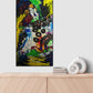 "Nature-Inspired Mixed Media Canvas in Green and Blue - Vibrant Textured Artwork" "Serene Green and Blue Mixed Media Canvas - Organic Nature-Inspired Art" "Textured Acrylic and Oil Art - Vibrant Green | Nenyasha Cherish Arts