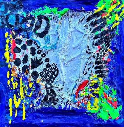 "Nature-Inspired Mixed Media Canvas in Green and Blue - Vibrant Textured Artwork" "Serene Green and Blue Mixed Media Canvas - Organic Nature-Inspired Art" "Textured Acrylic and Oil Art - Vibrant blue | Nenyasha Cherish Arts