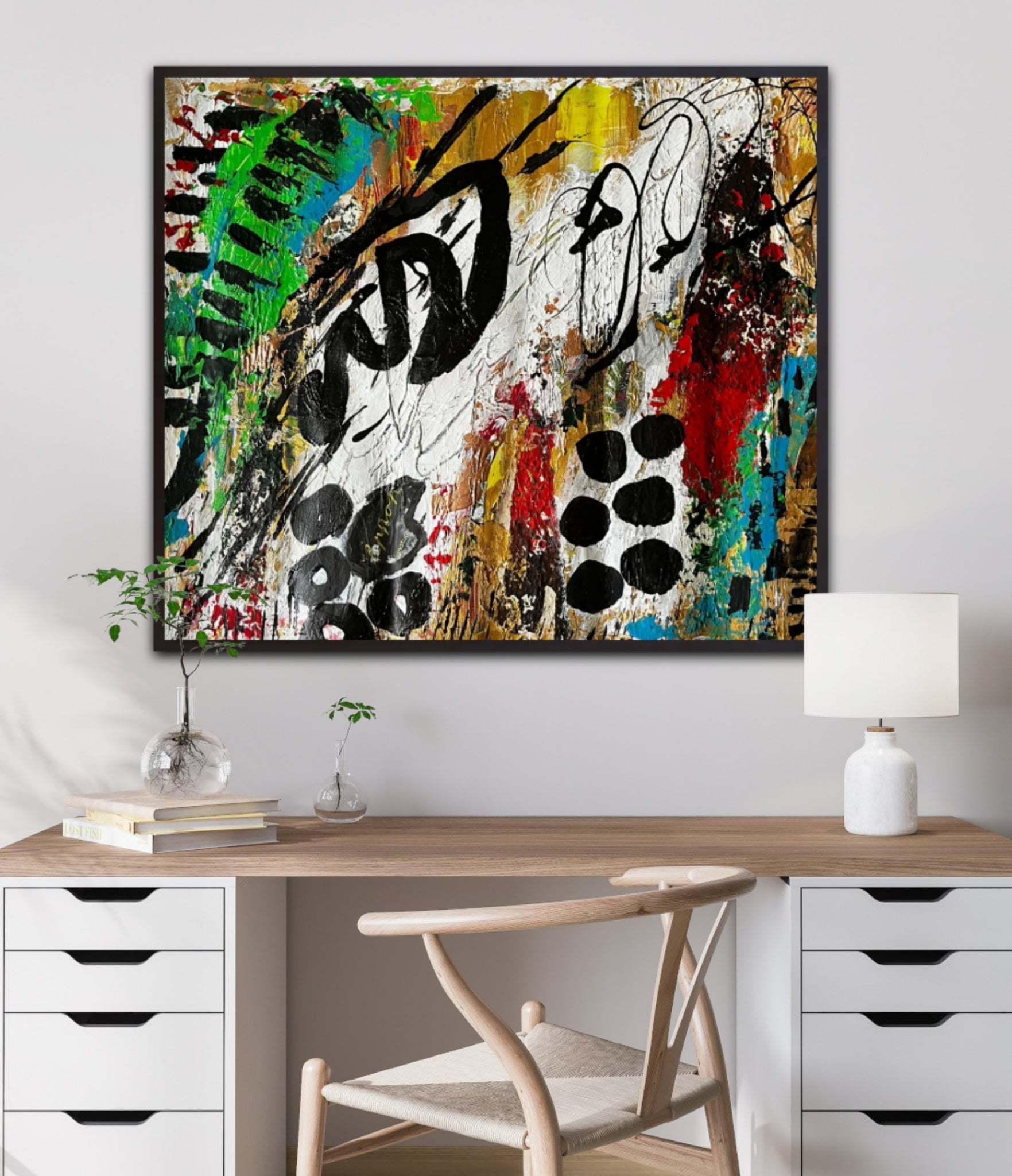 Living room art | Mixed media art work | 21 x 18 inches | Nenyasha Cherish Arts