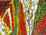 Green and brown mixed media A3 print | Nenyasha Cherish Arts